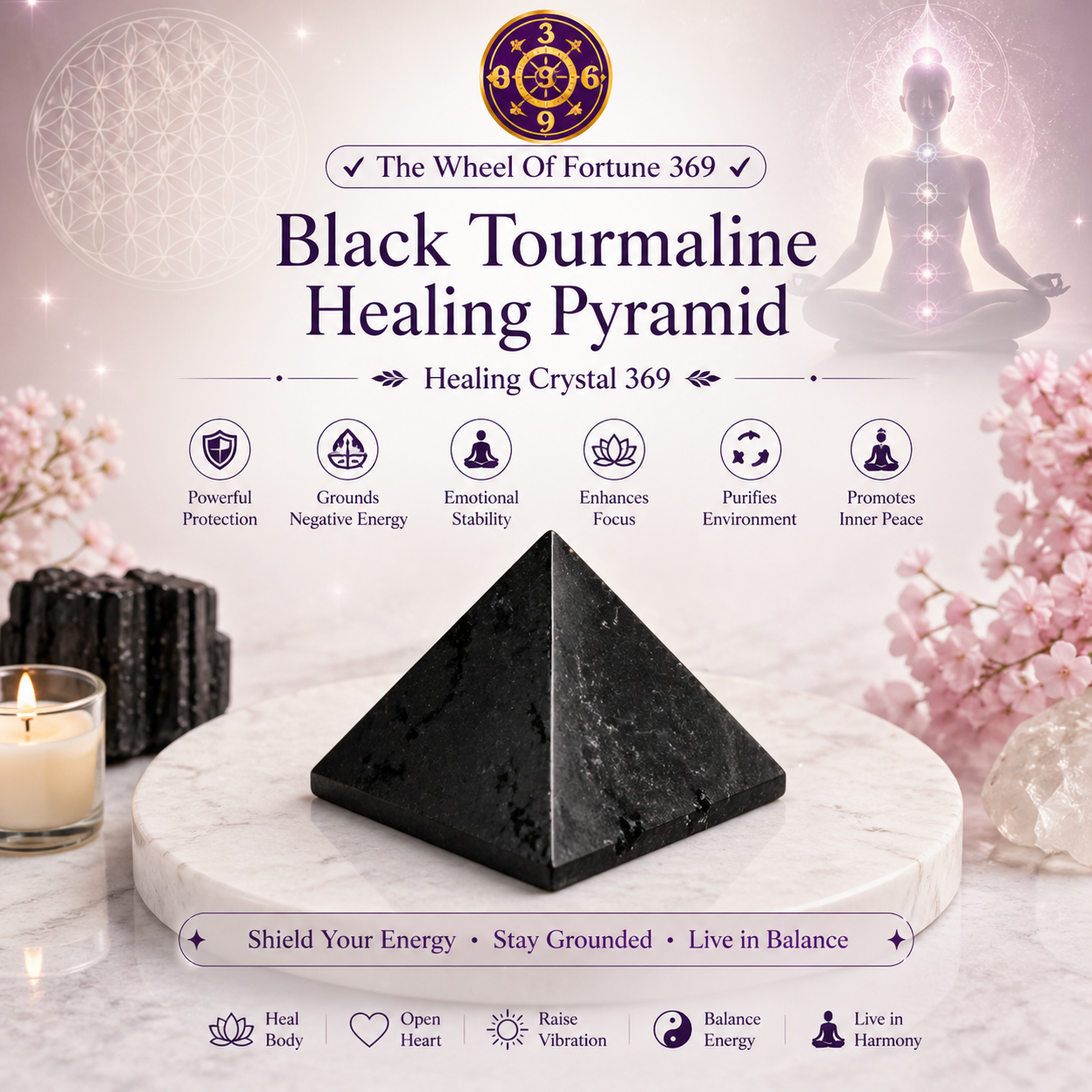 Black Tourmaline Pyramids With Unlimited Benefits