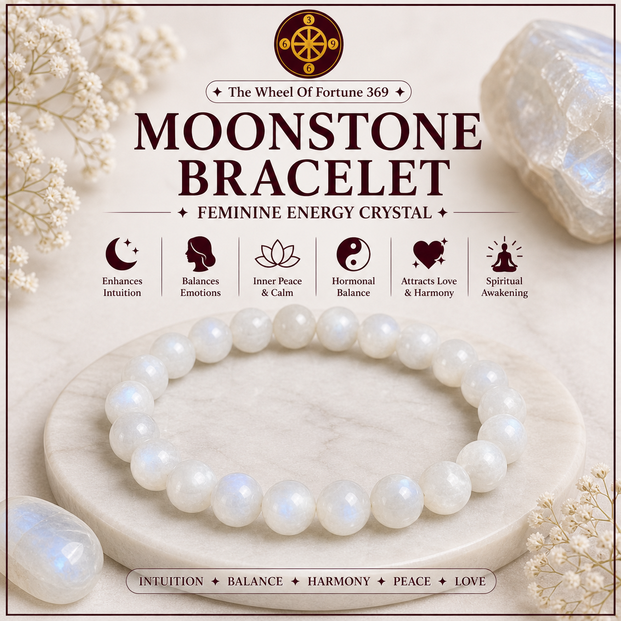 Mood swing bracelet Moon stone Bracelet