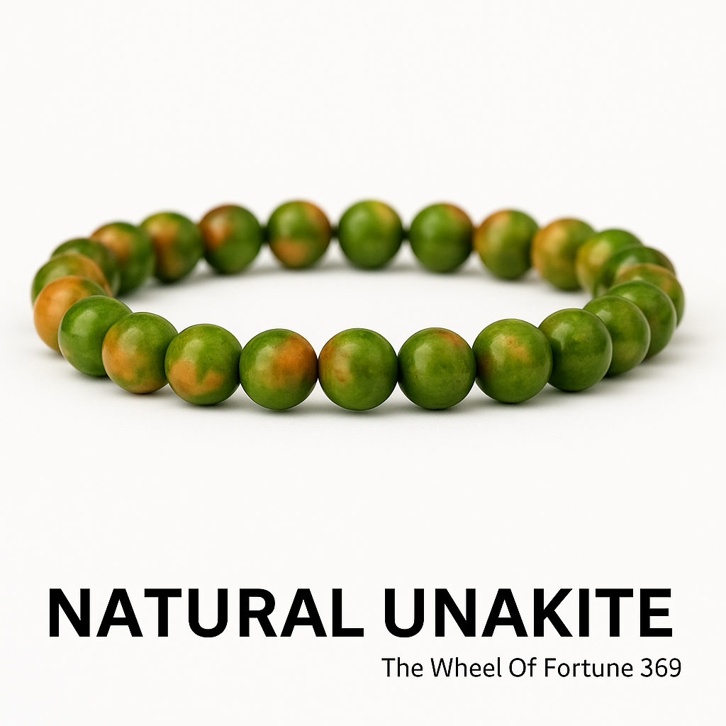 Natural Unakite Bracelet – Emotional Healing | Heart Chakra | Relationship Support