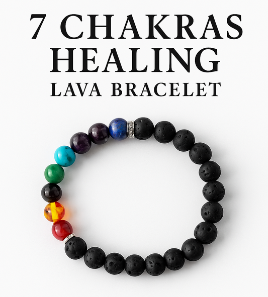 Chakra Lava Energy Bracelet