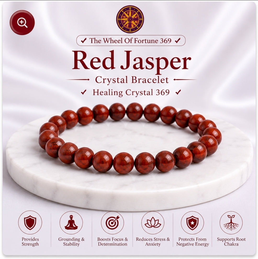 Boost confidence, courage, and inner strength with Red Jasper Crystal Bracelet