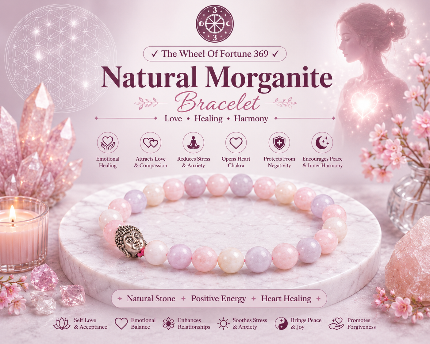 Morganite Bracelet ke commonly attributed benefits