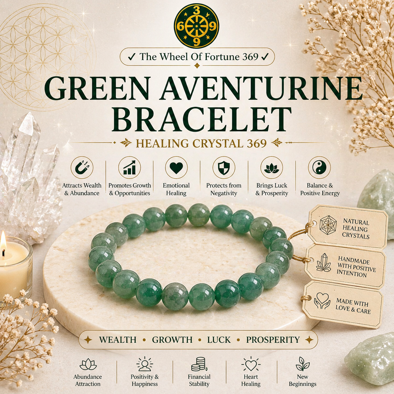 Green Aventurine bracelet are countless benefits