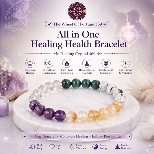 Ultimate All-in-One Healing Bracelet
(For Health, Luck, Clear Mind, Positive Thoughts, Mood Balance & Concentration)