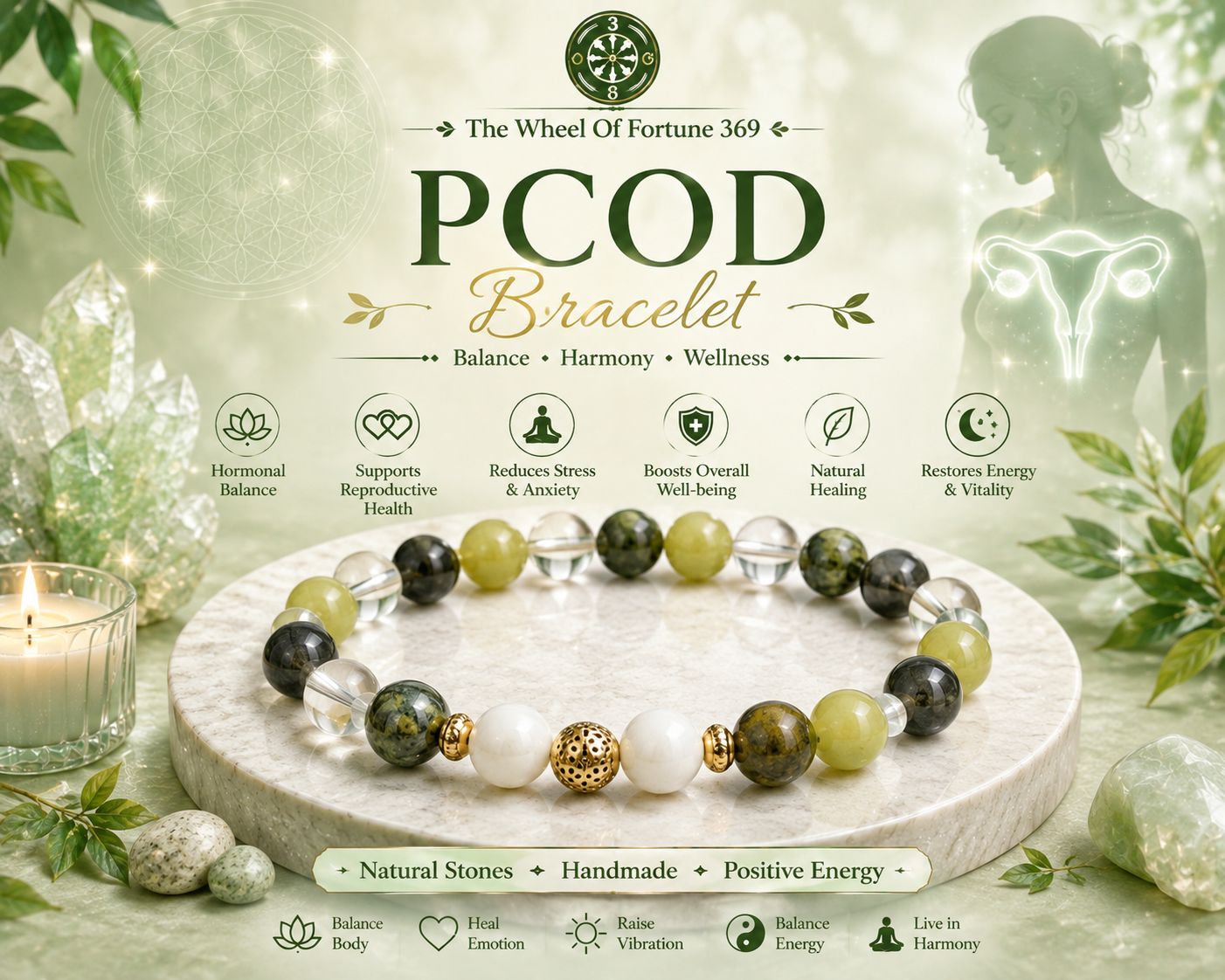 Pcod Bracelet for Supports Hormonal Balance