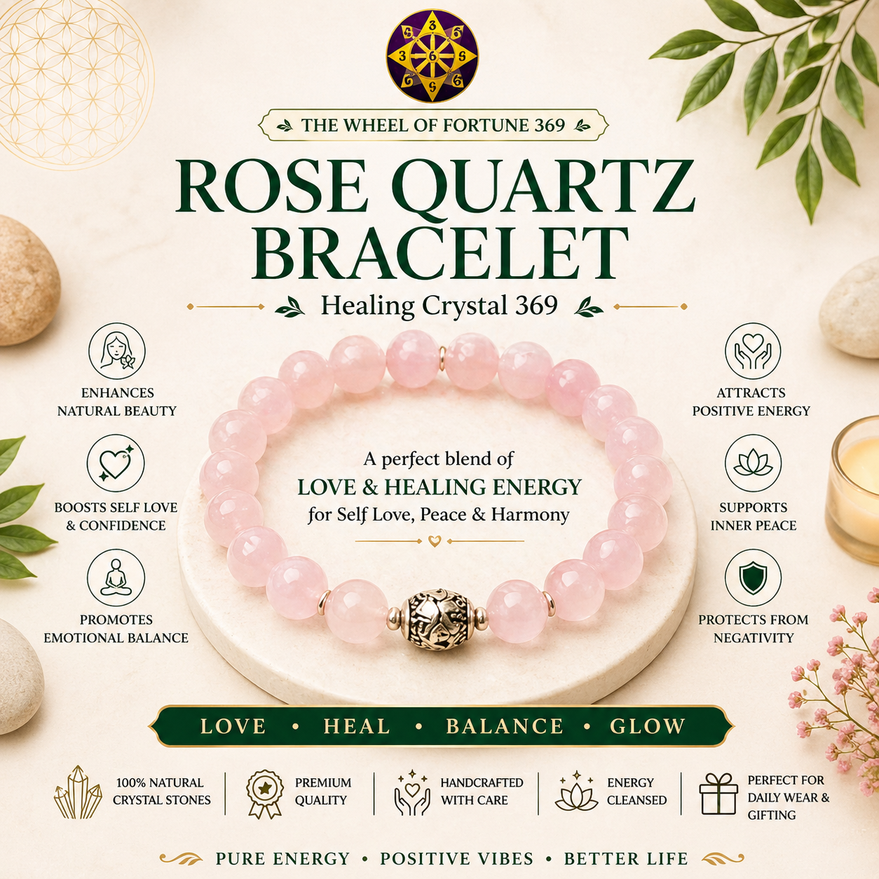 ROSE QUARTZ BRACELETS