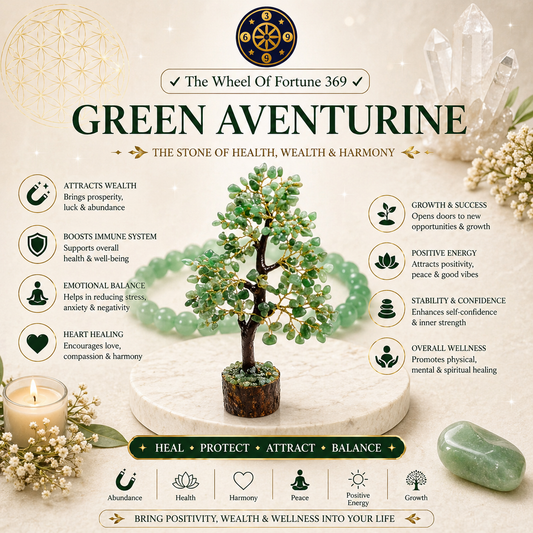 Green Aventurine Tree brings luck in all matters including love, health, business, prosperity, wealth, love and opportunities.