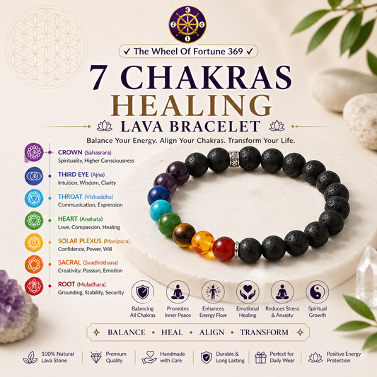 Chakra Lava Energy Bracelet