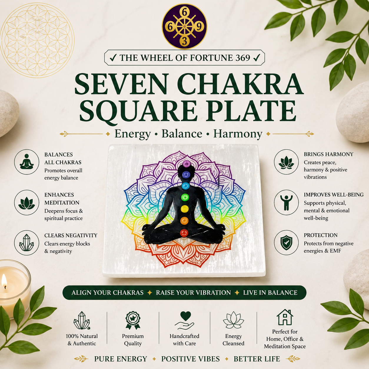 Selenite Stone Energy Charger Plate