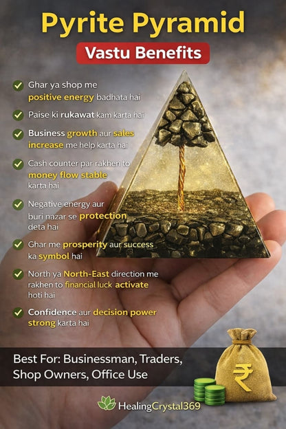 Pyrite Pyramid – Wealth, Prosperity & Positive Energy